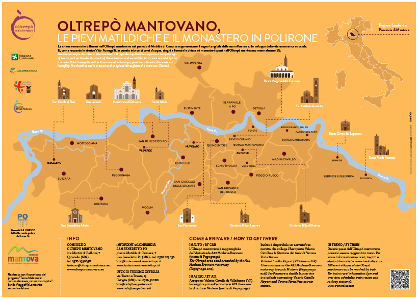 Oltrepò Mantovano, le pievi matildiche e il monastero in Polirone