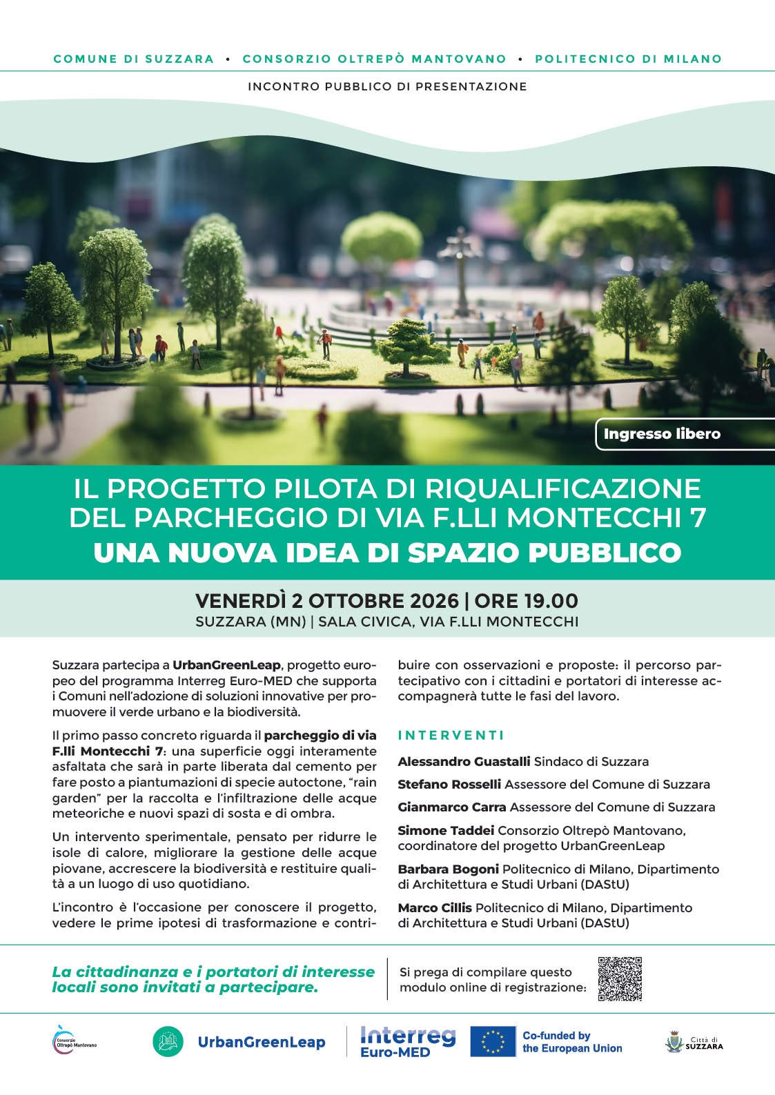 Suzzara. Riqualificazione del parcheggio di via Montecchi